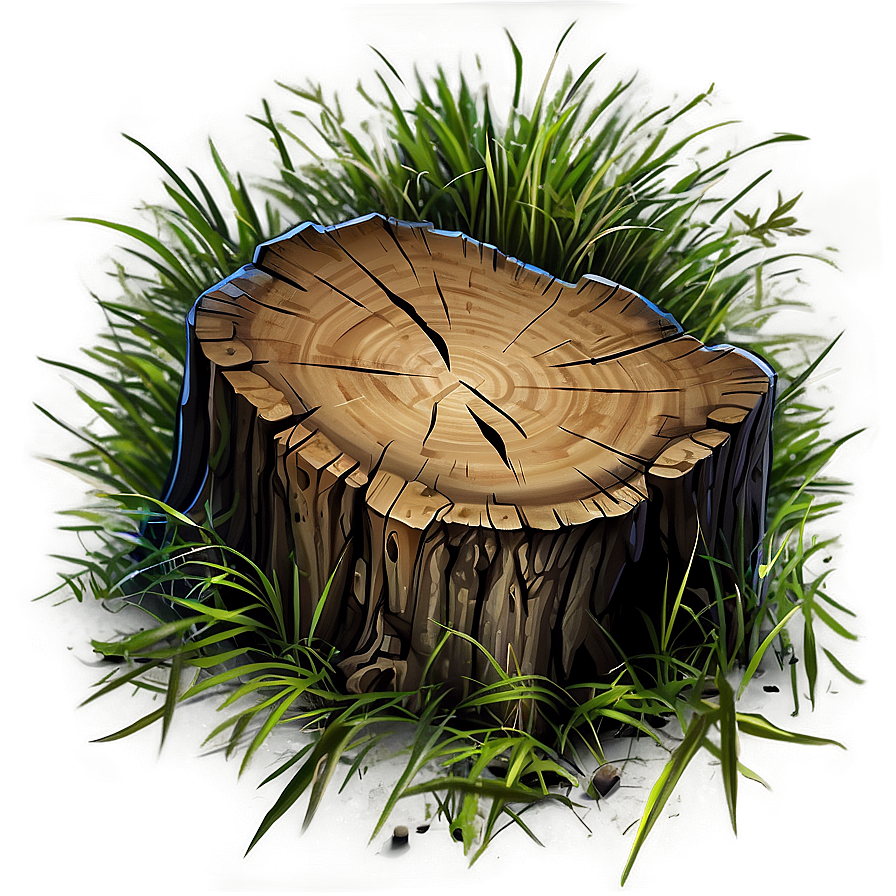 Tree Stump In Grass Png Urj PNG