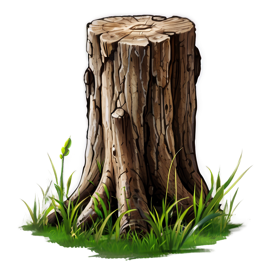 Tree Stump In Meadow Png Fus PNG