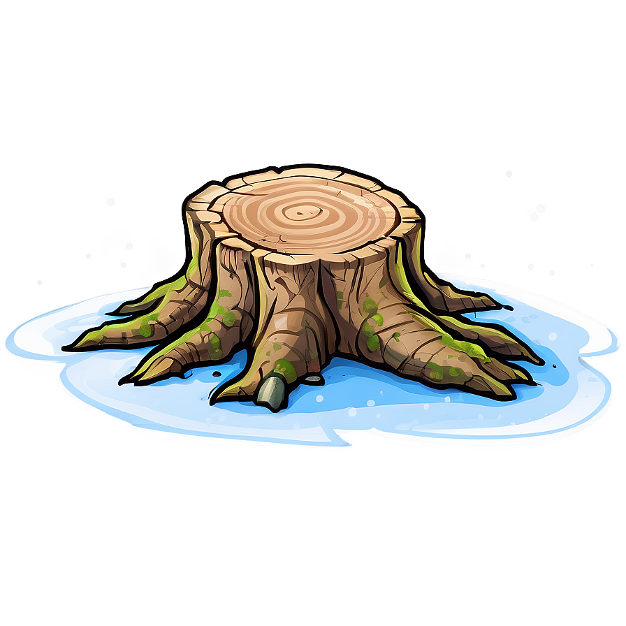 Tree Stump In Snow Png Hvt PNG