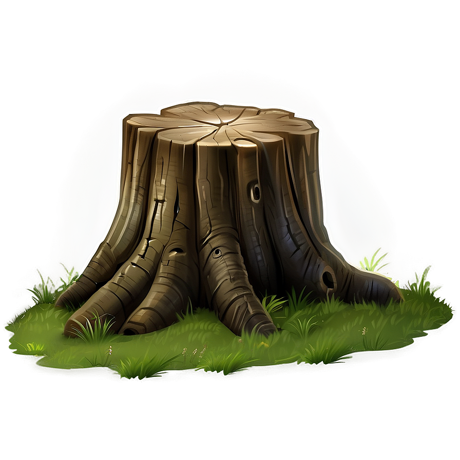 Tree Stump On Hill Png 06132024 PNG