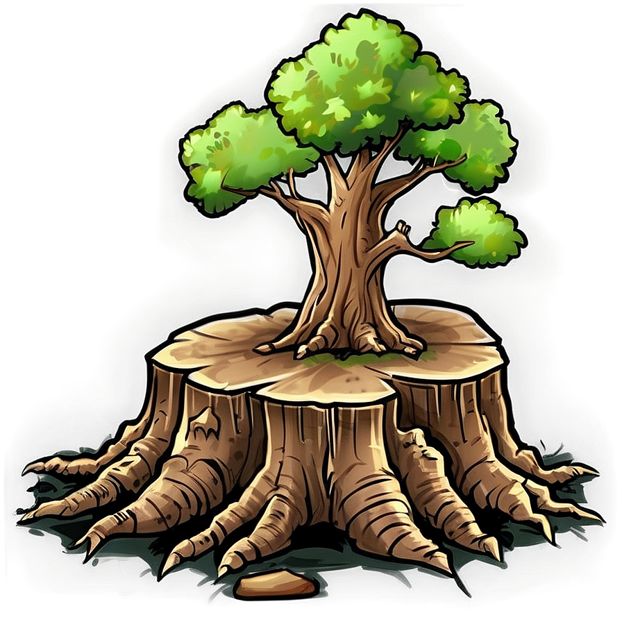 Tree Stump On Hill Png 82 PNG