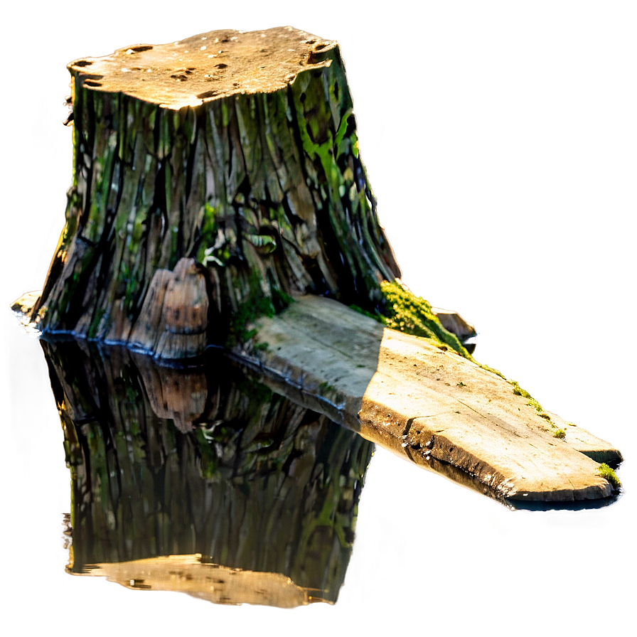 Tree Stump Reflection Png 06132024 PNG