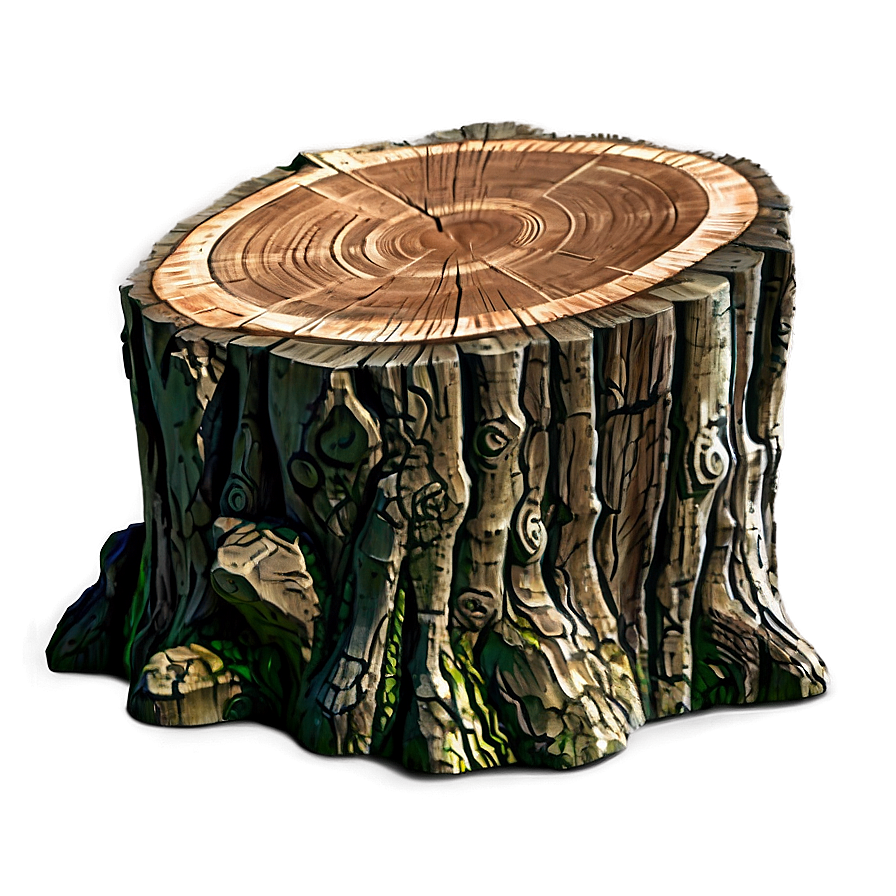 Tree Stump With Carvings Png Scv81 PNG