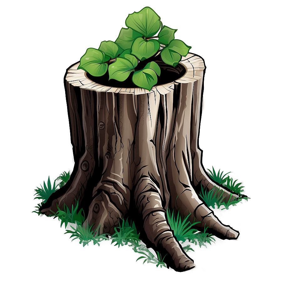 Tree Stump With Ivy Png Hld67 PNG