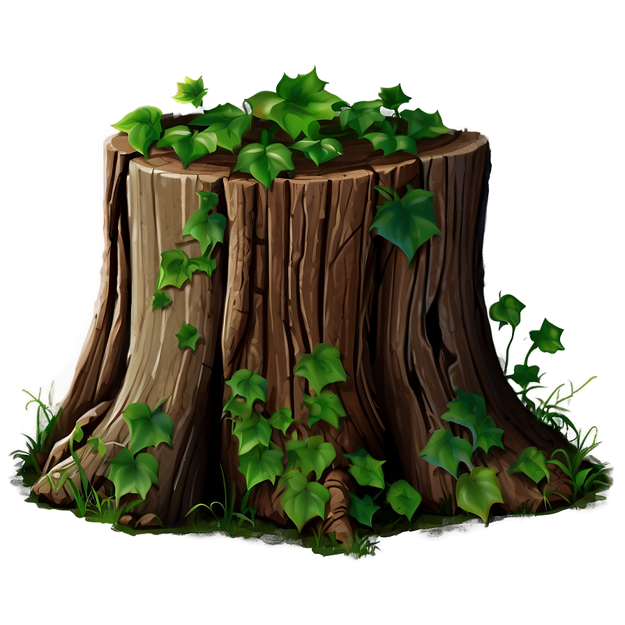 Tree Stump With Ivy Png Oka PNG