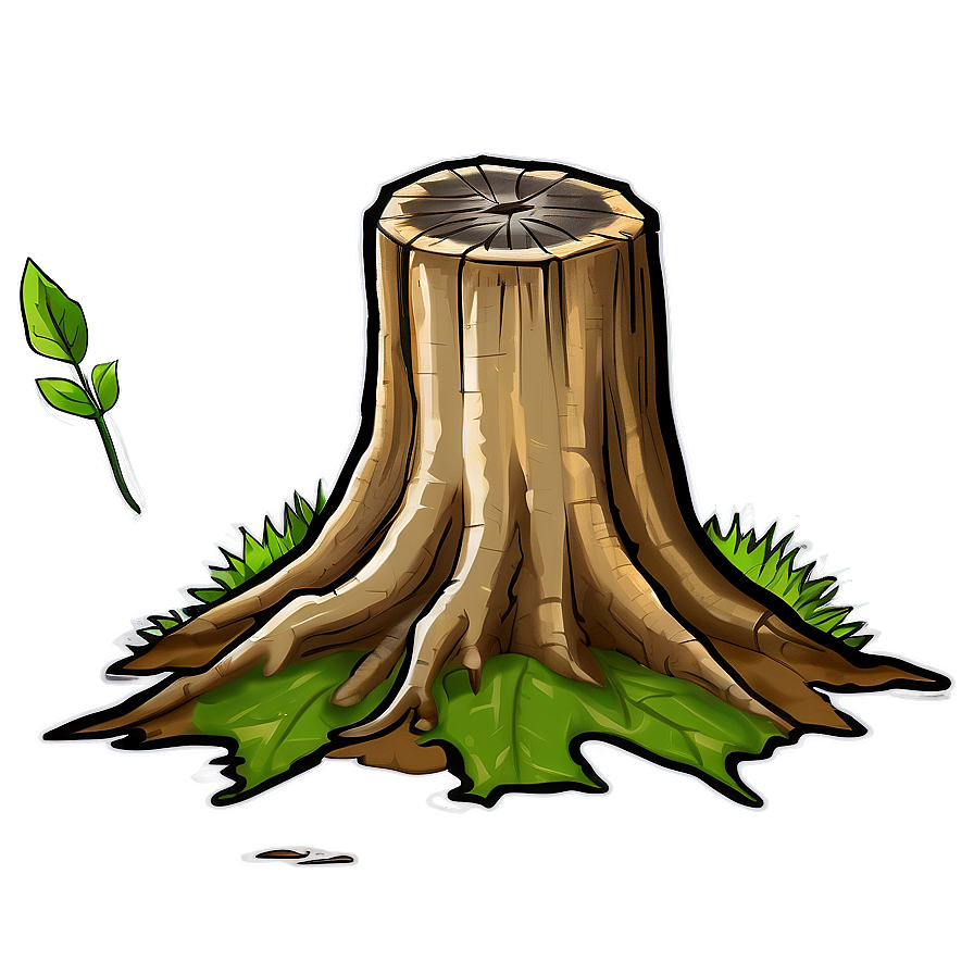 Tree Stump With Saplings Png 06132024 PNG