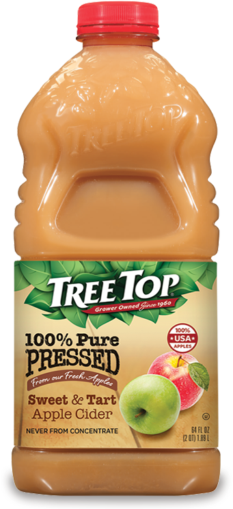 Tree Top Pure Pressed Apple Cider Bottle PNG