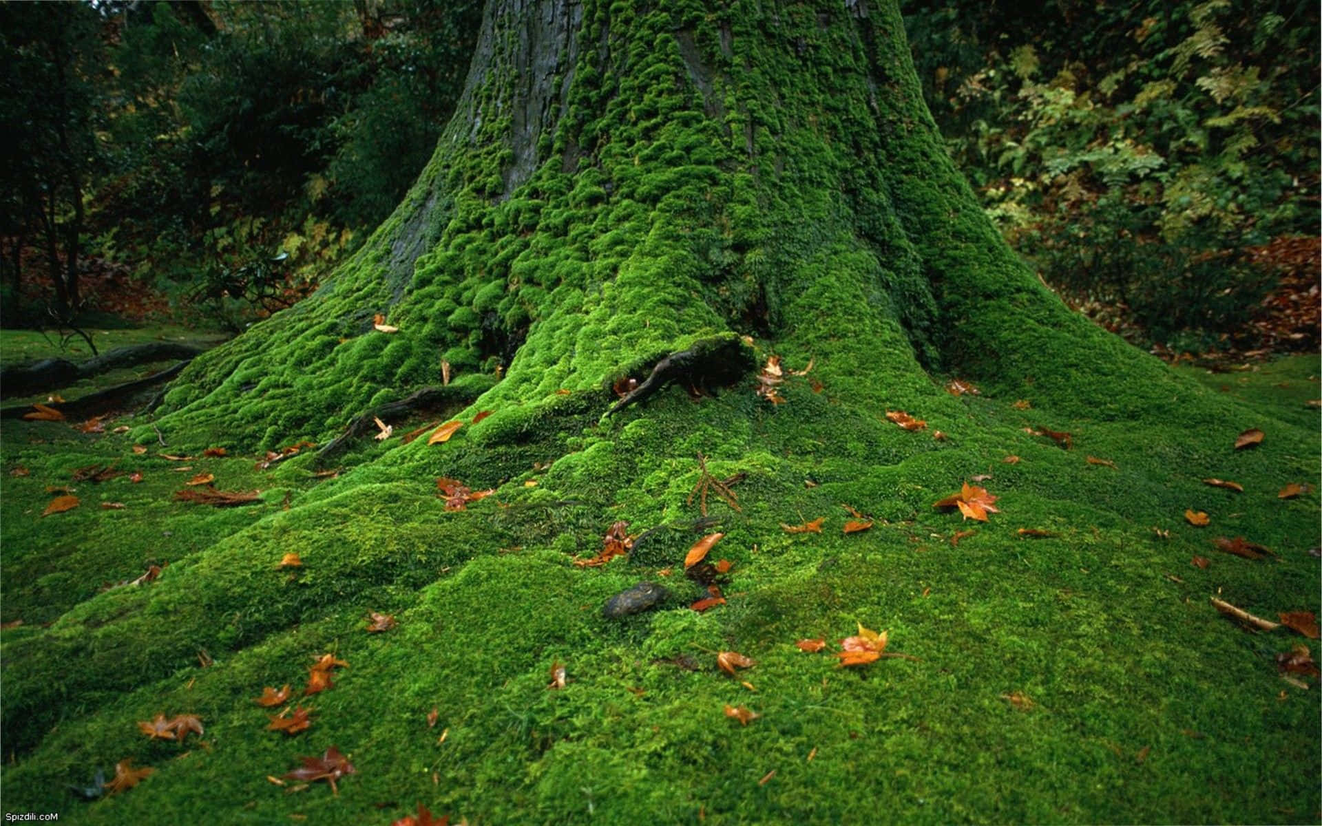 Tree Trunk With Moss Picture