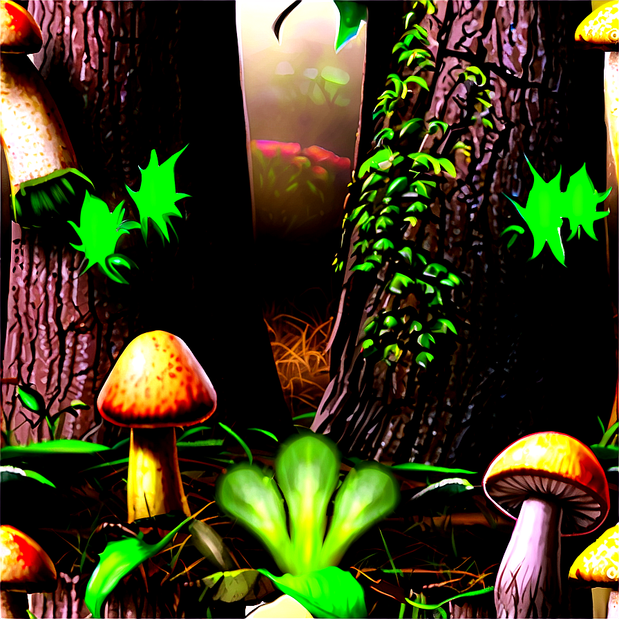 Tree Trunk With Mushrooms Png 57 PNG