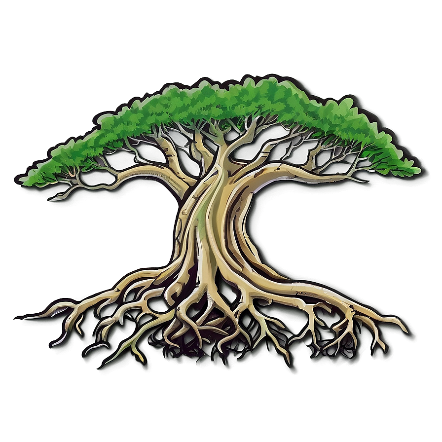 Tree With Roots For Logo Design Png 06262024 PNG