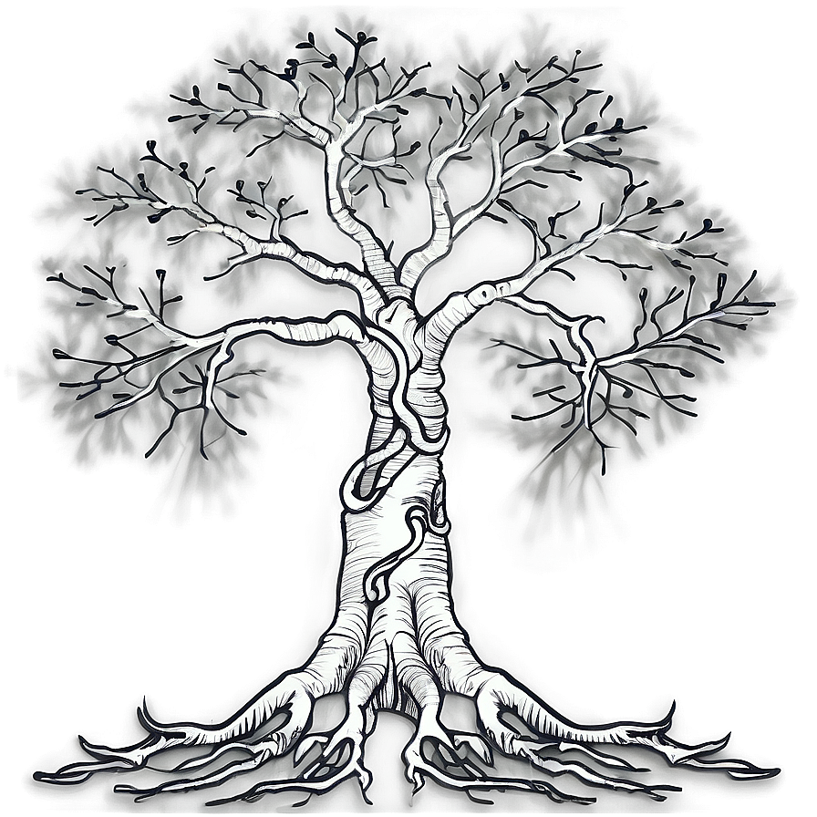 Tree With Roots Tattoo Design Png 59 PNG