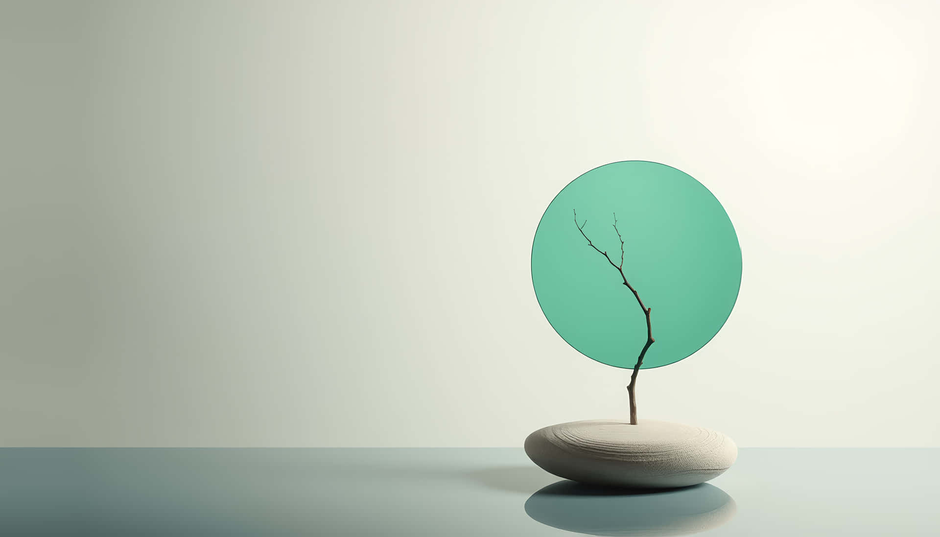 Tree With Stone Aesthetic Elegant Background Wallpaper