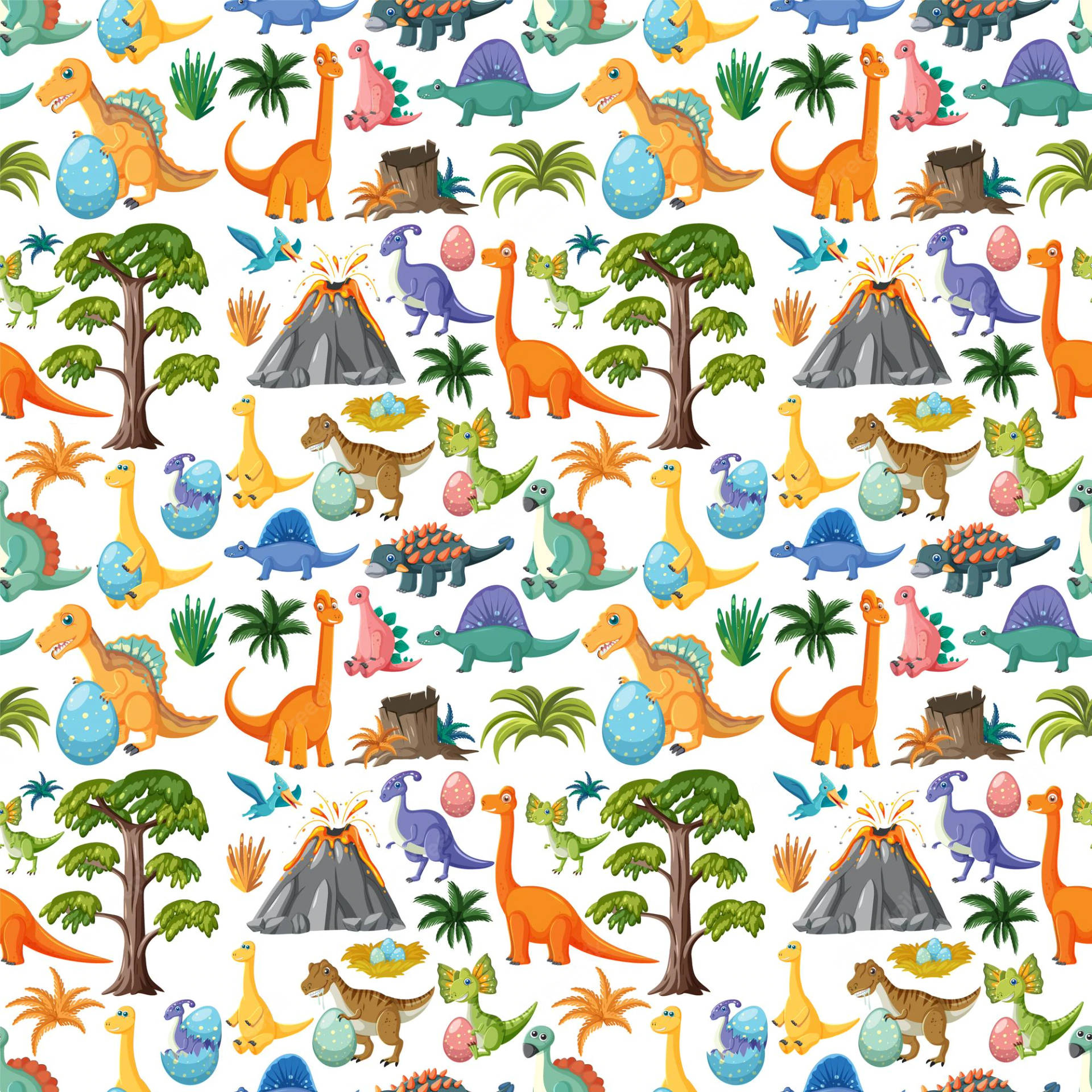 Trees Aesthetic Dino Wallpaper