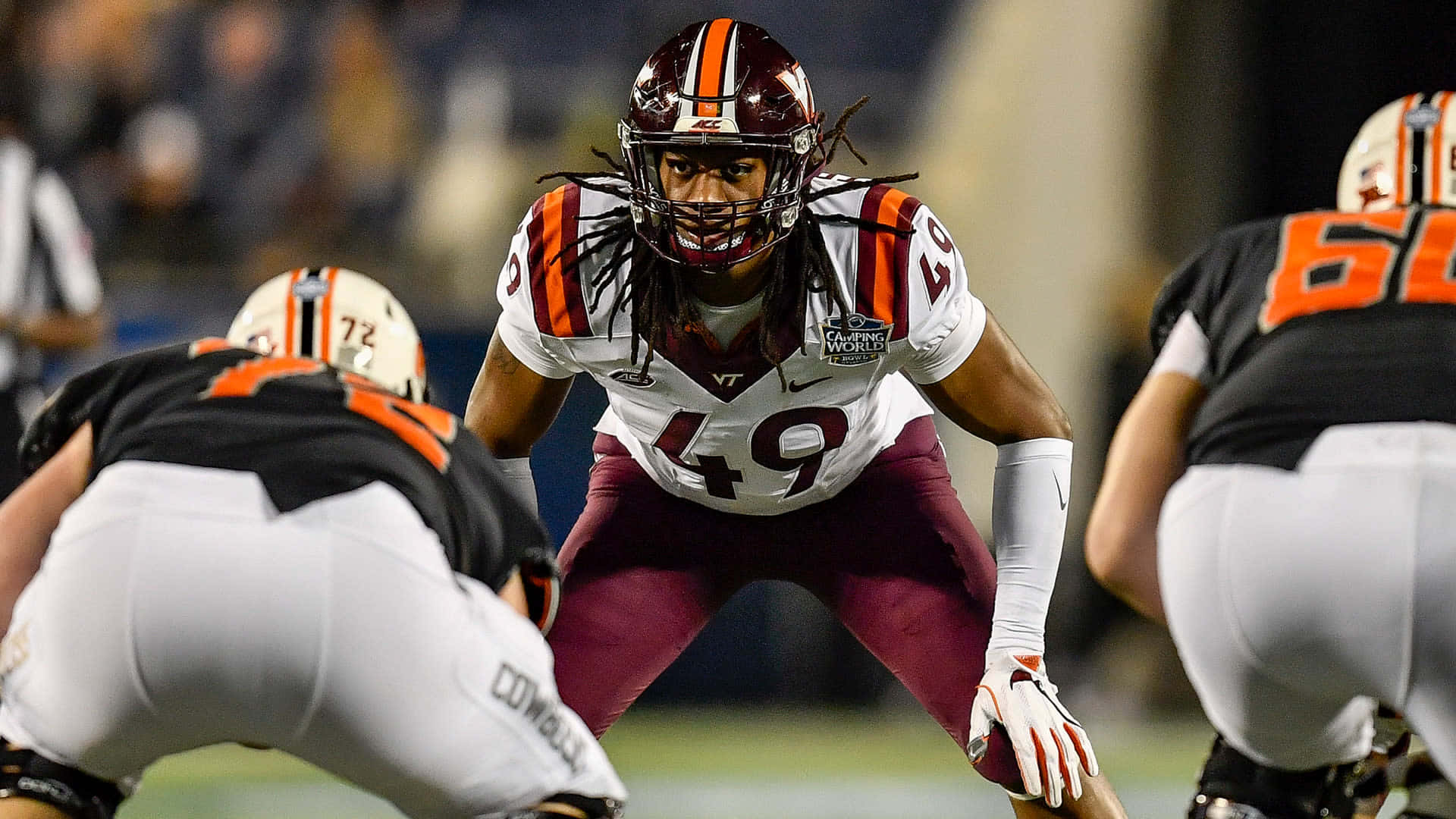 Tremaine Edmunds Virginia Tech Linebacker Ready Wallpaper