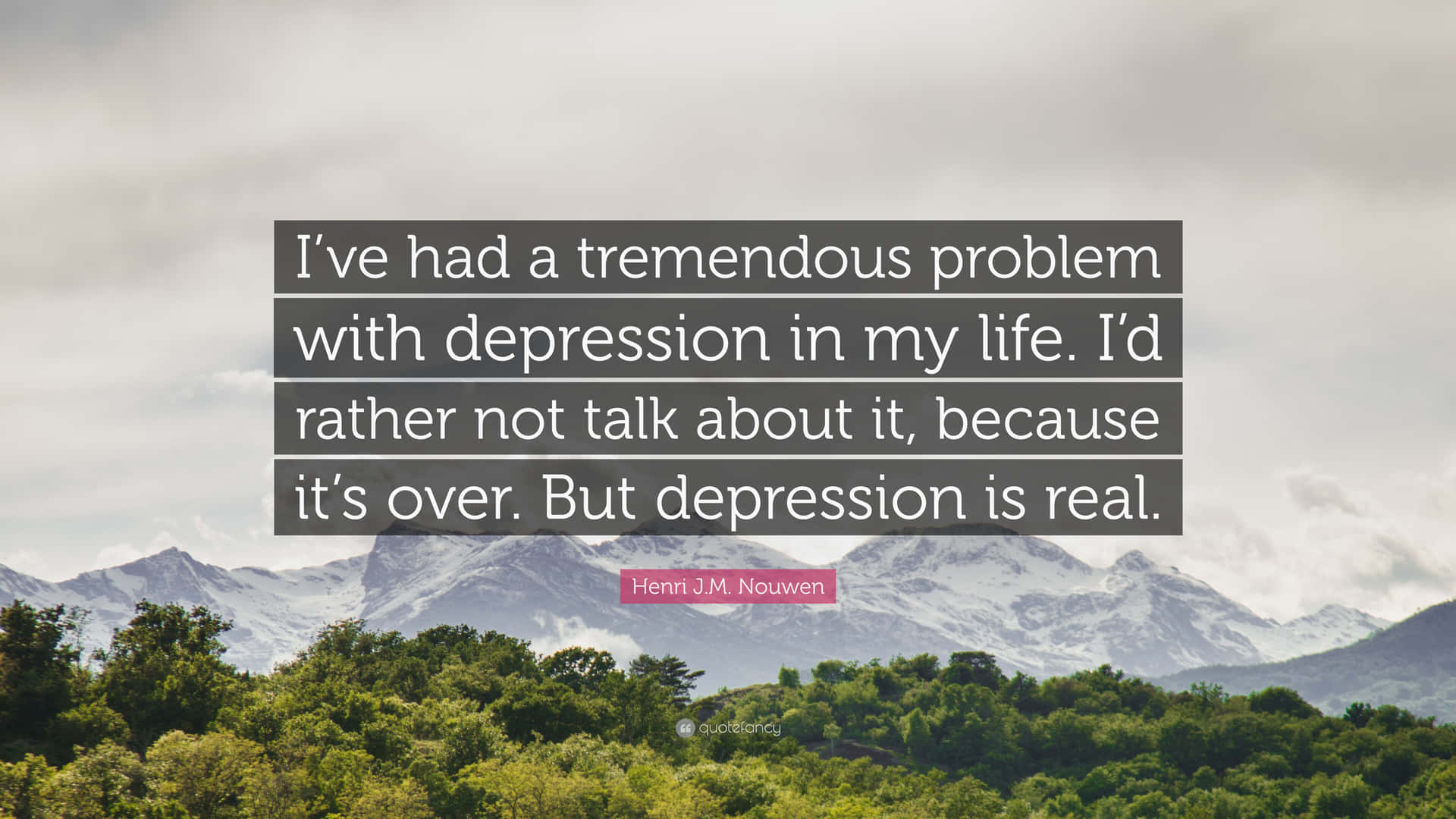 Tremendous Depression Quote Wallpaper
