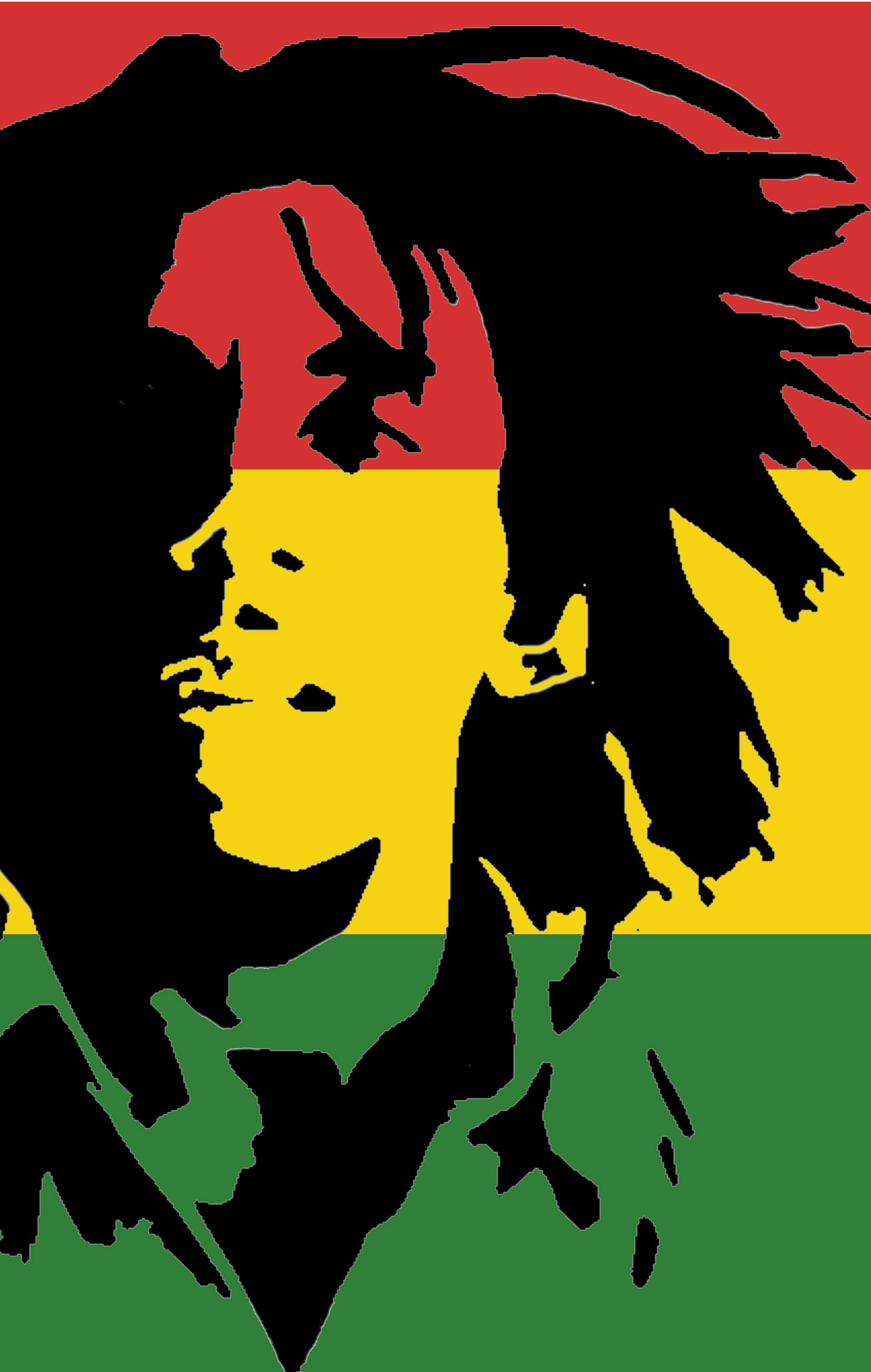 Trendende farverige Bob Marley grafik Wallpaper