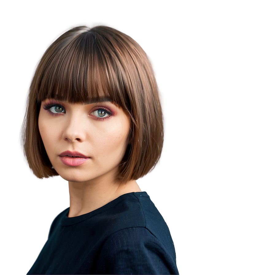 Trendy Bangs Looks Png Tsx56 PNG