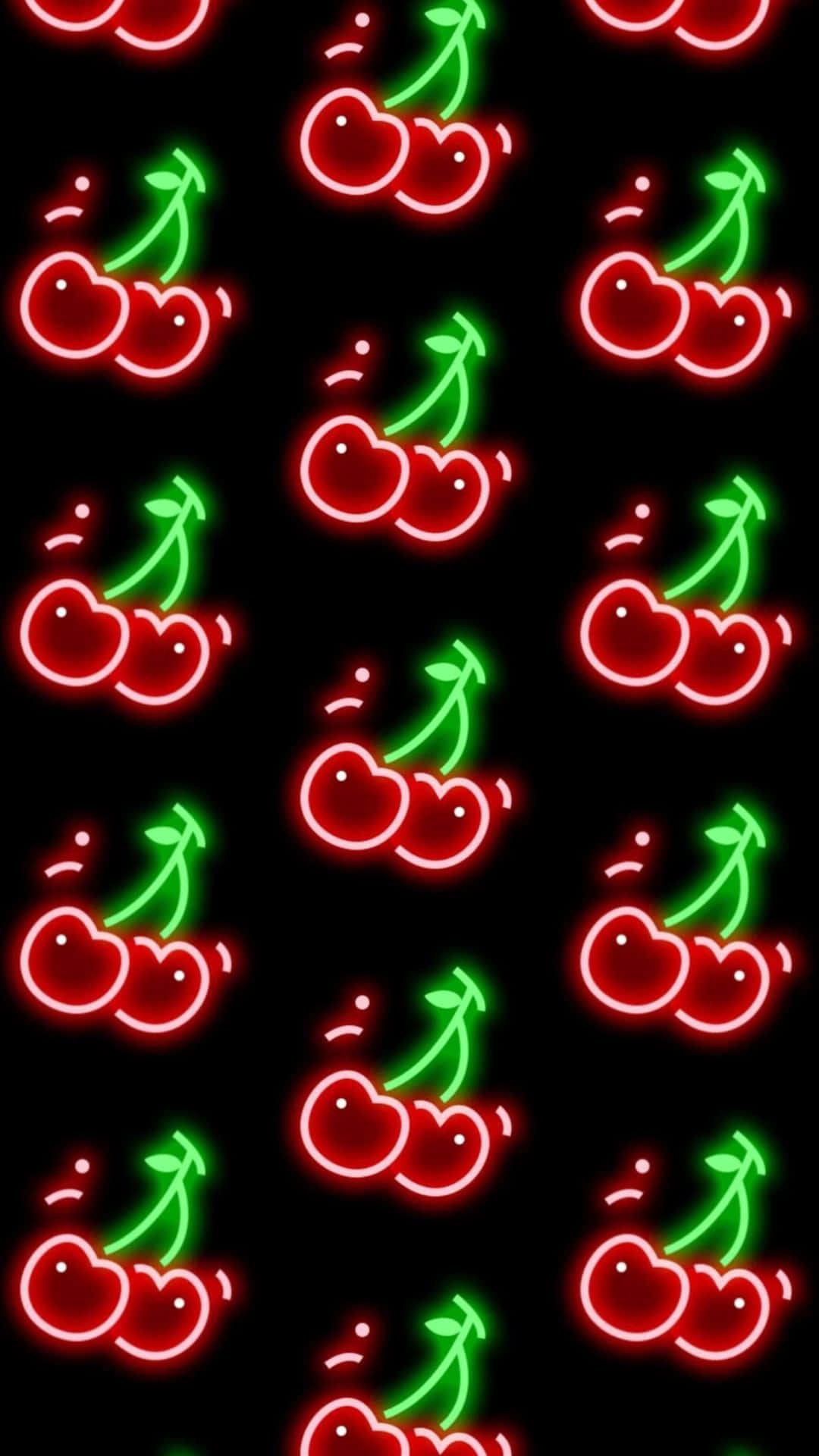 Trendy Amoled Cherry Seamless Iphone Wallpaper
