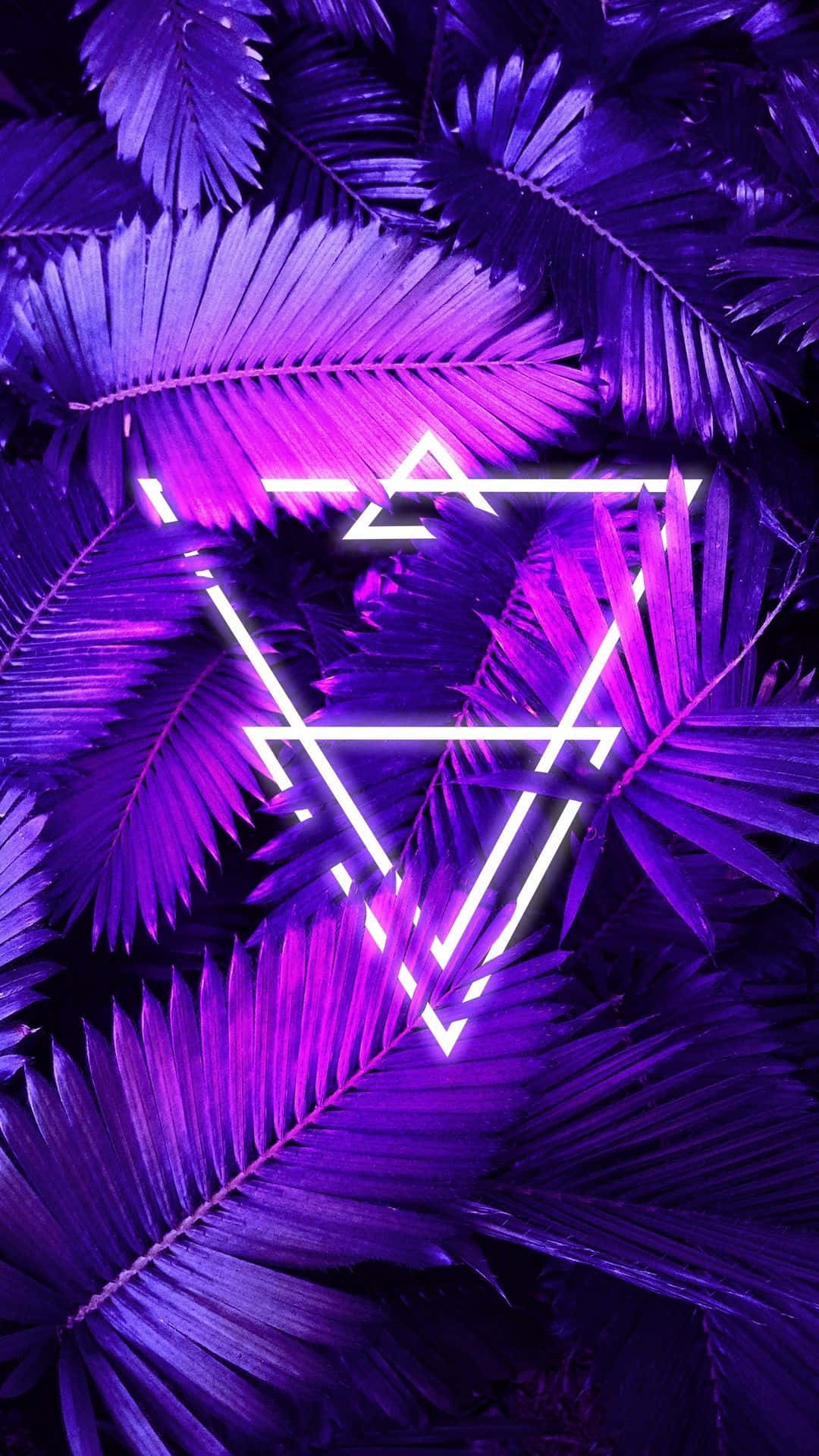 Trendy Neon Jungle Leaves Iphone Background