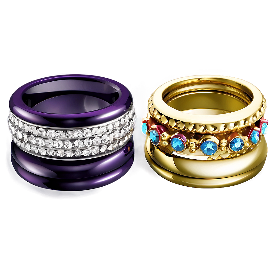 Trendy Stackable Rings Png 21 PNG