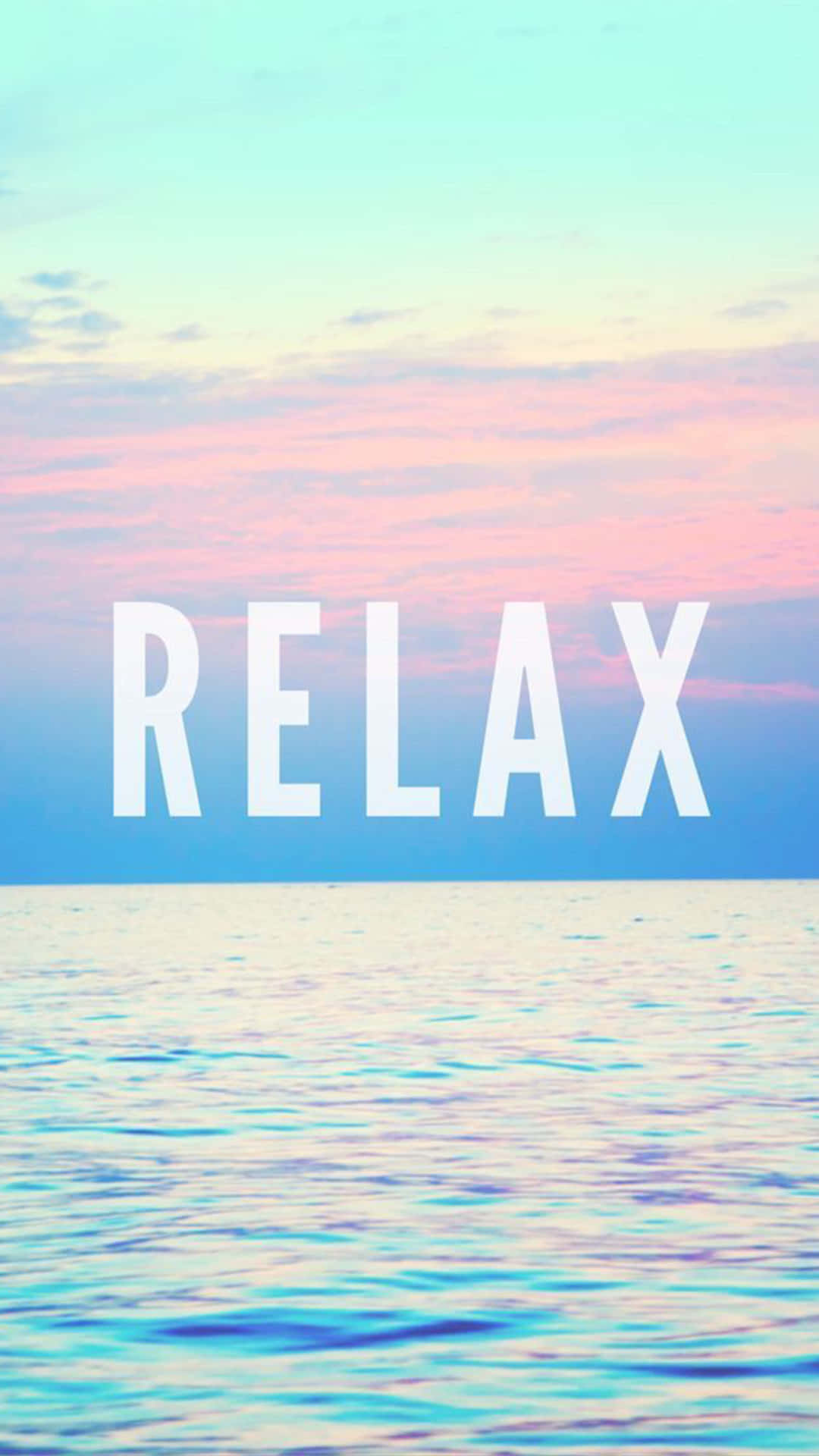 A Blue Sky With The Words Relax On It Wallpaper