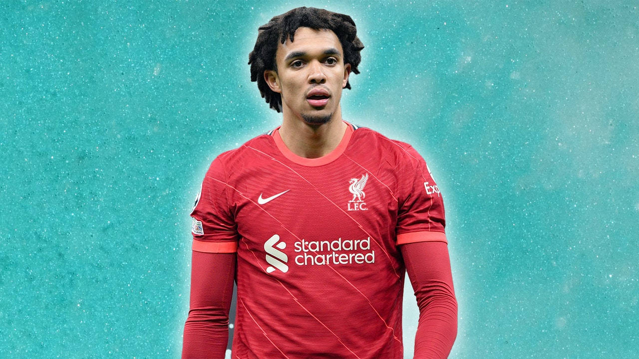Trent Alexander-Arnold Glowing Turquoise Background Wallpaper