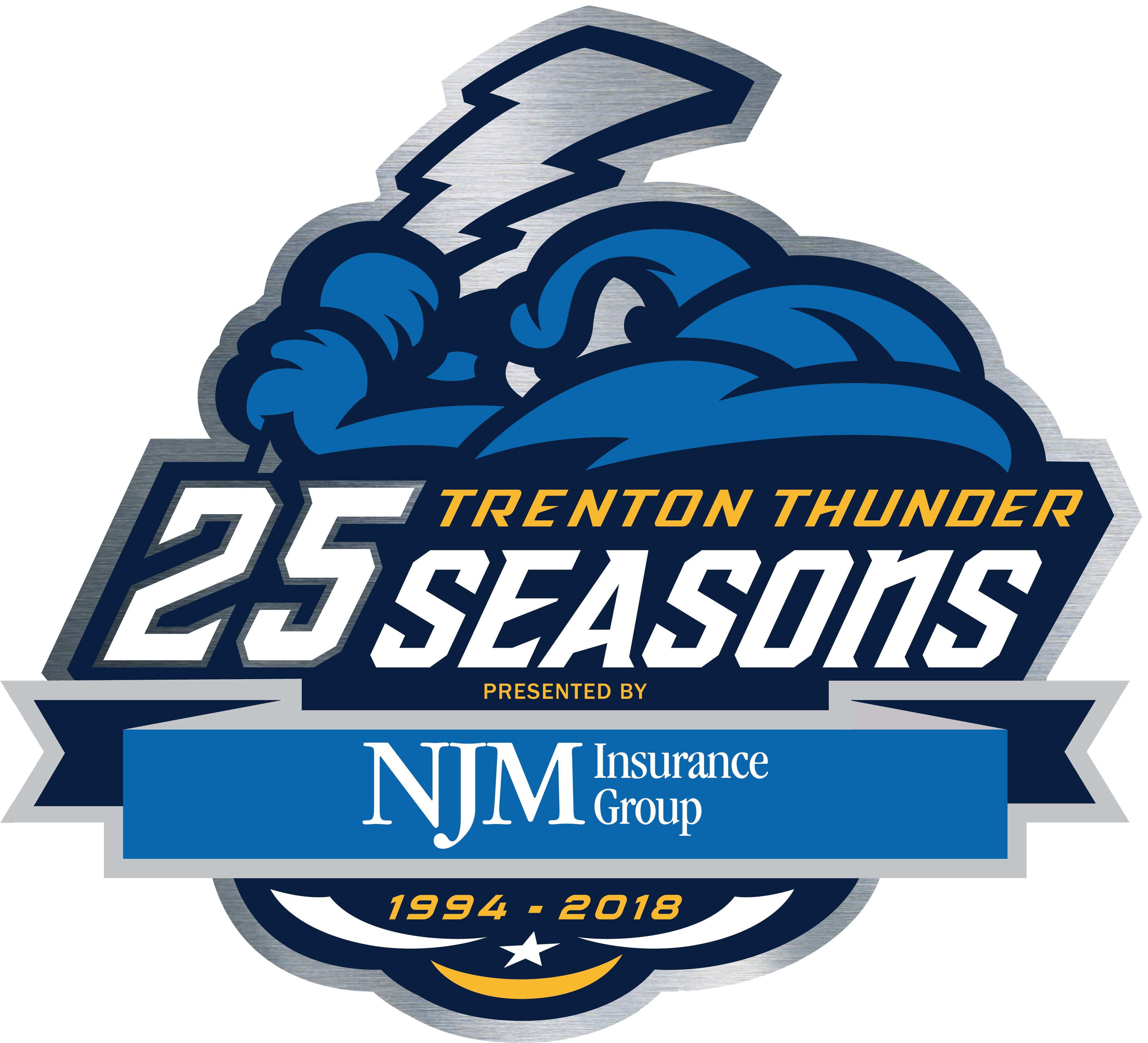 Trenton Thunder25 Seasons Logo PNG