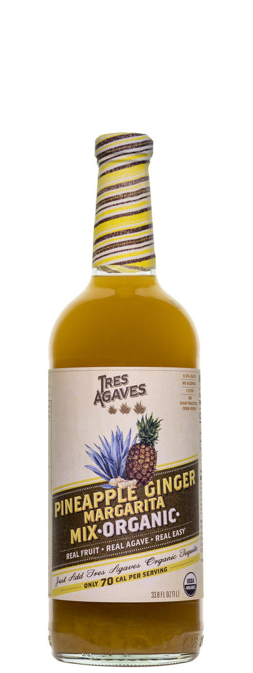 Tresagaves Pineapple Ginger Mix Per Margarita Biologica Sfondo