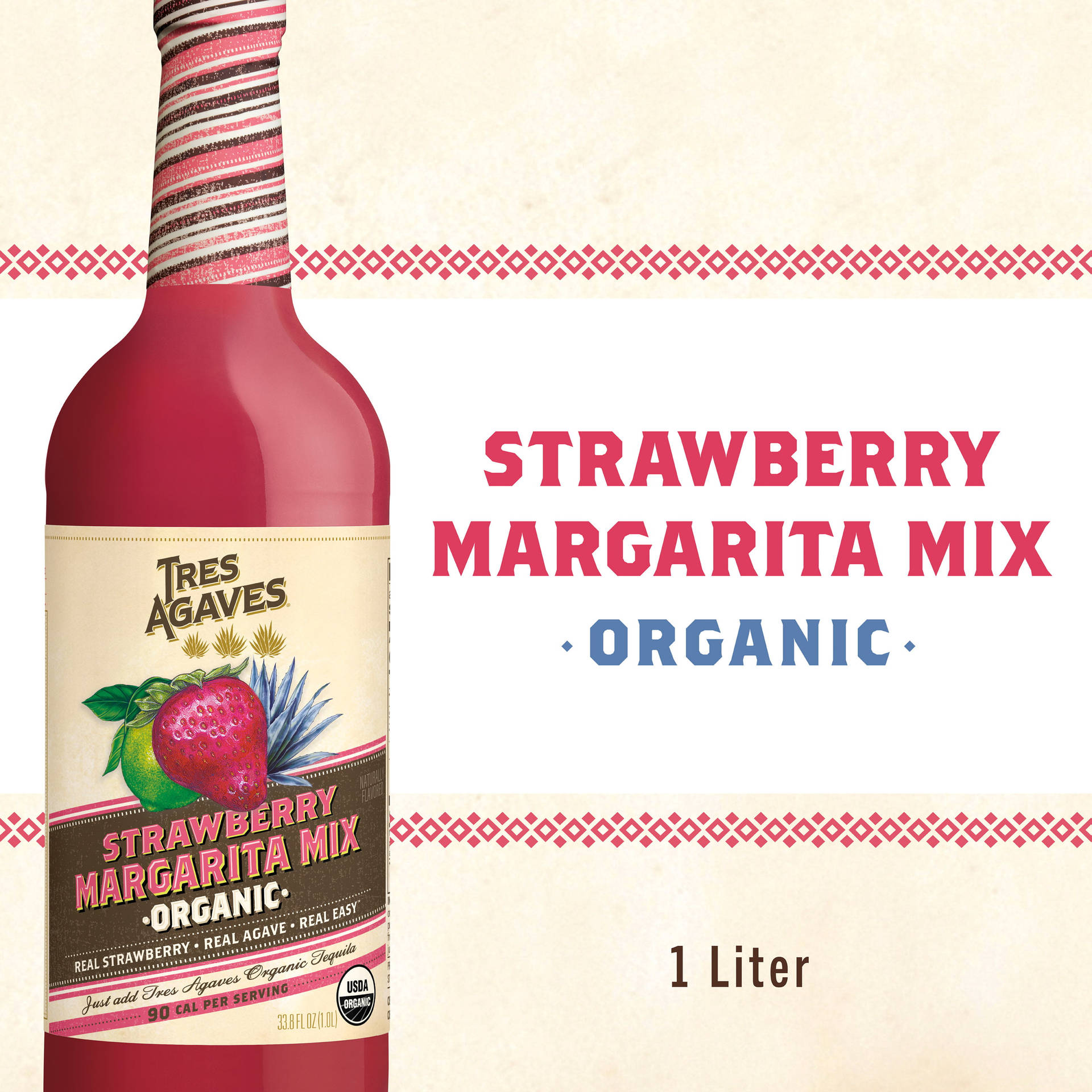 Tres Agaves Strawberry Margarita Mix Organic Wallpaper