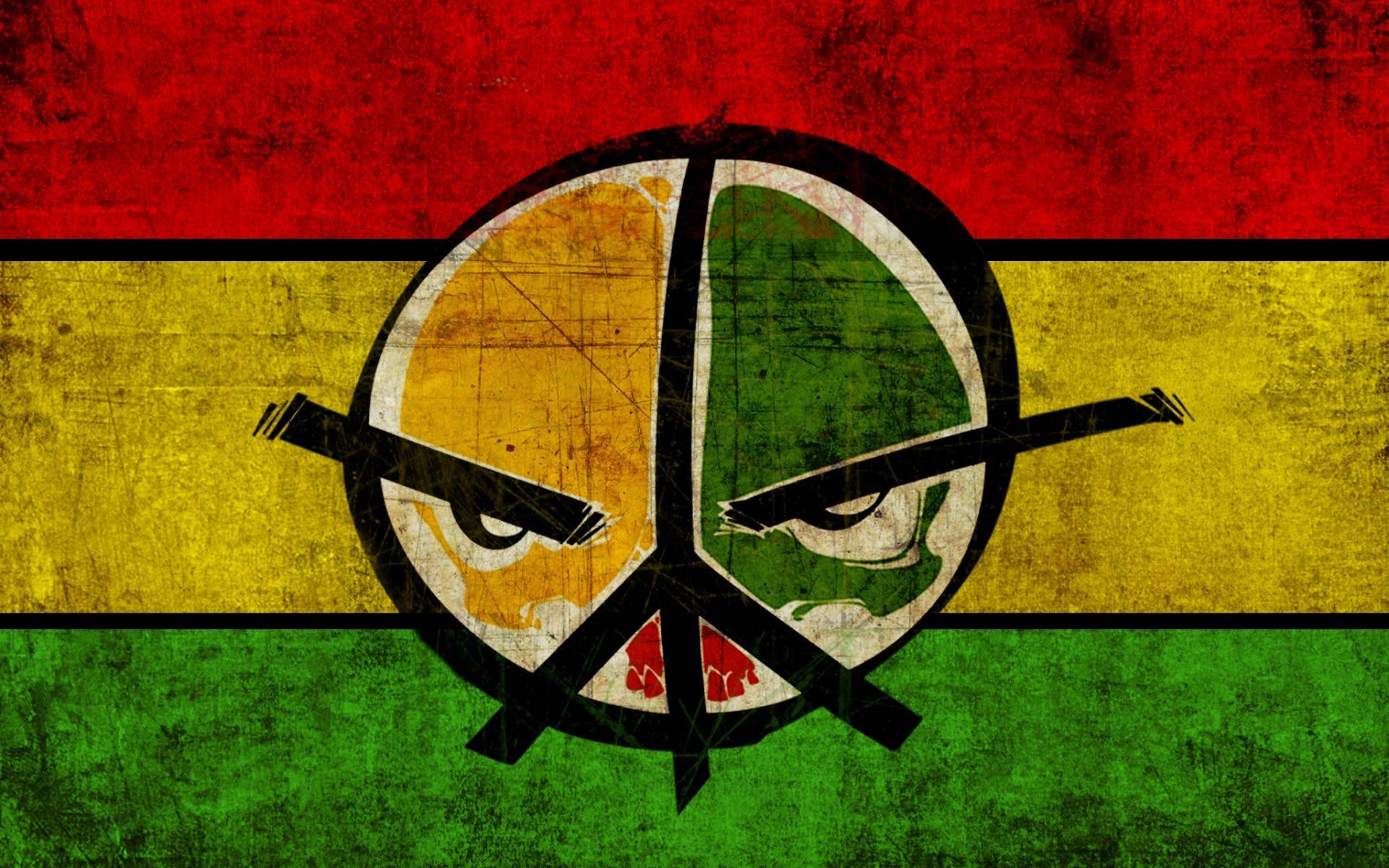 Tri-colored Peace Face Background