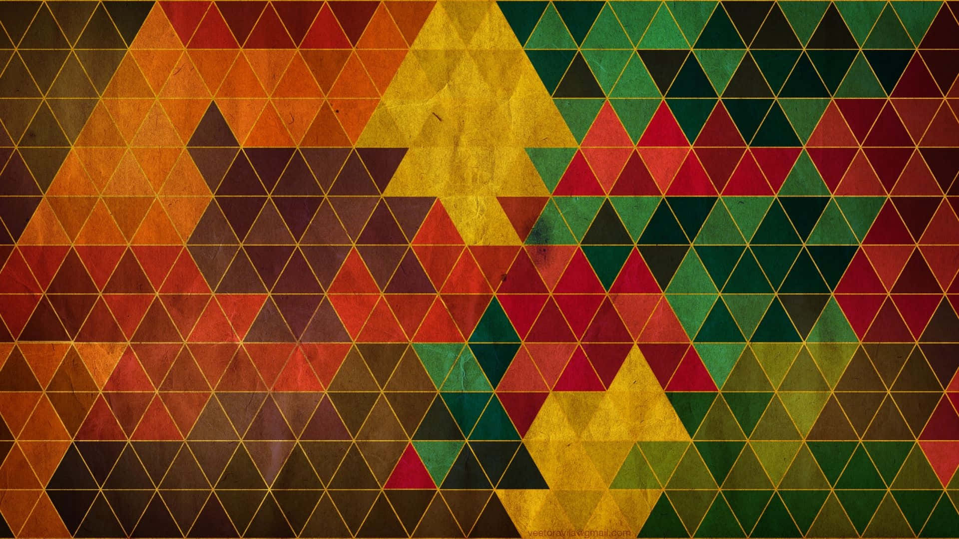 Etflerfarvet Abstrakt Trekantmønster.