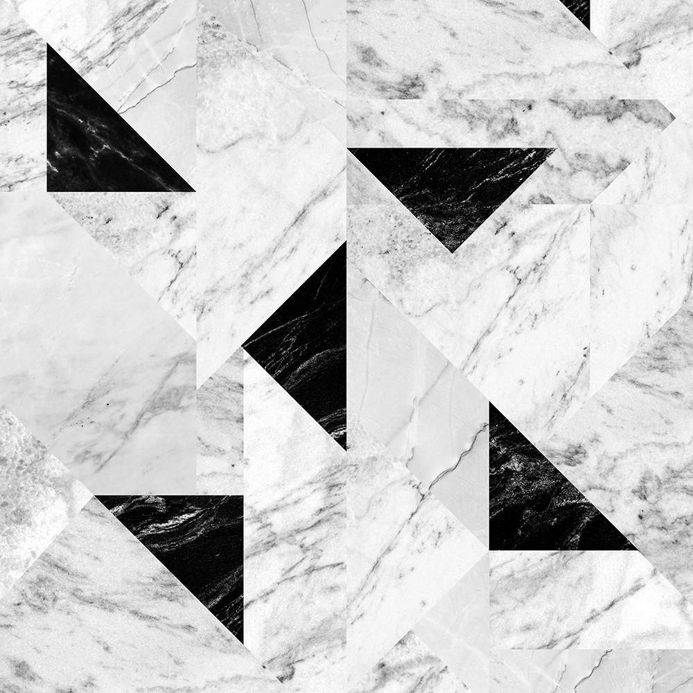 Triangle Design On White Marble