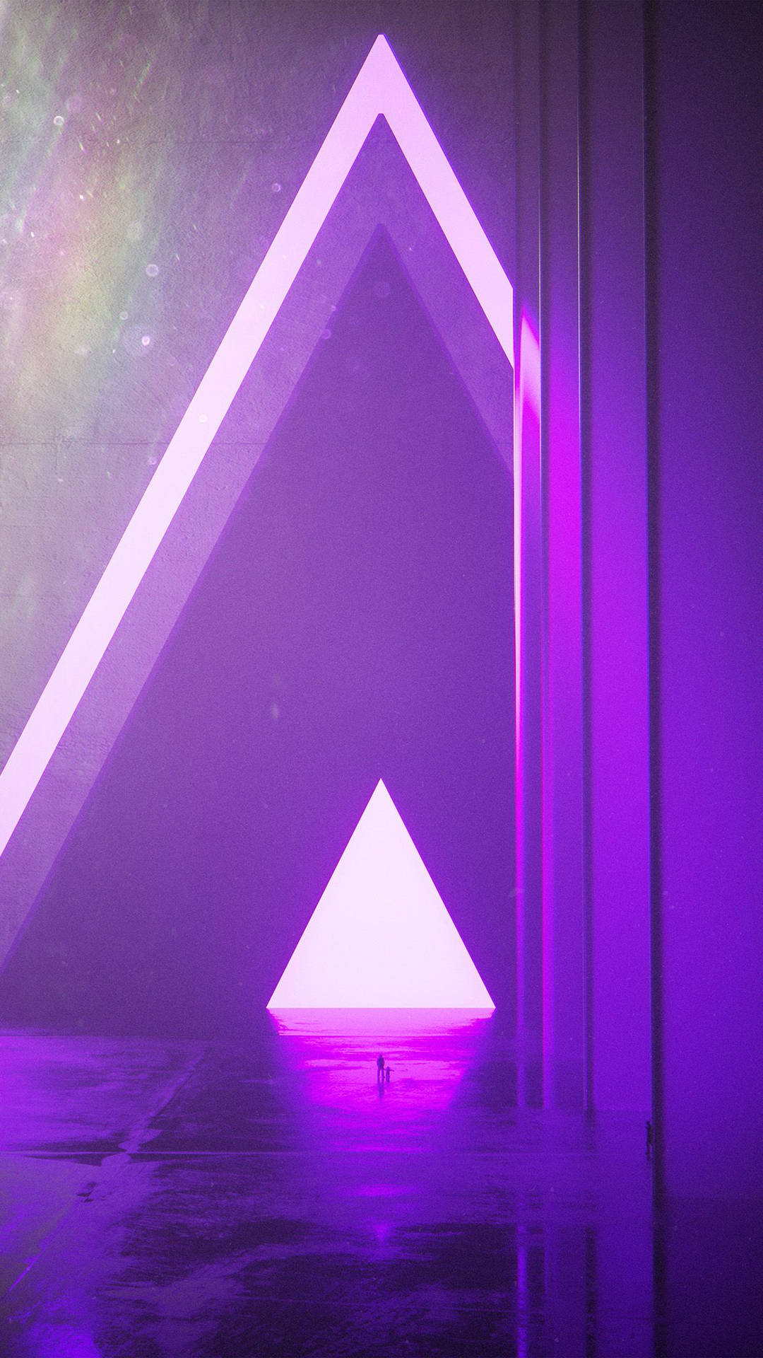 Triangle Portal In Light Purple Iphone Wallpaper