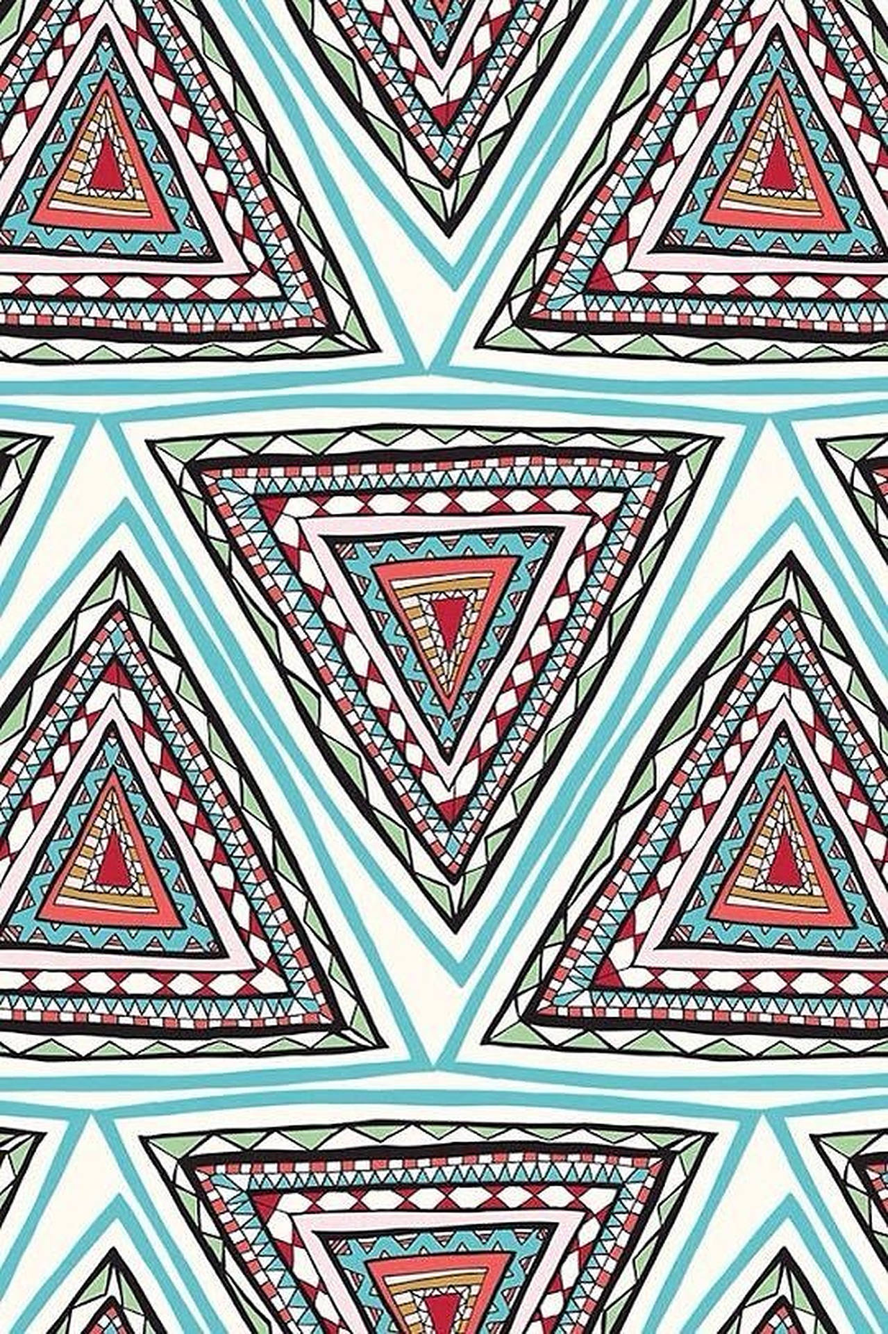 Triangle Tribal Mønster Wallpaper