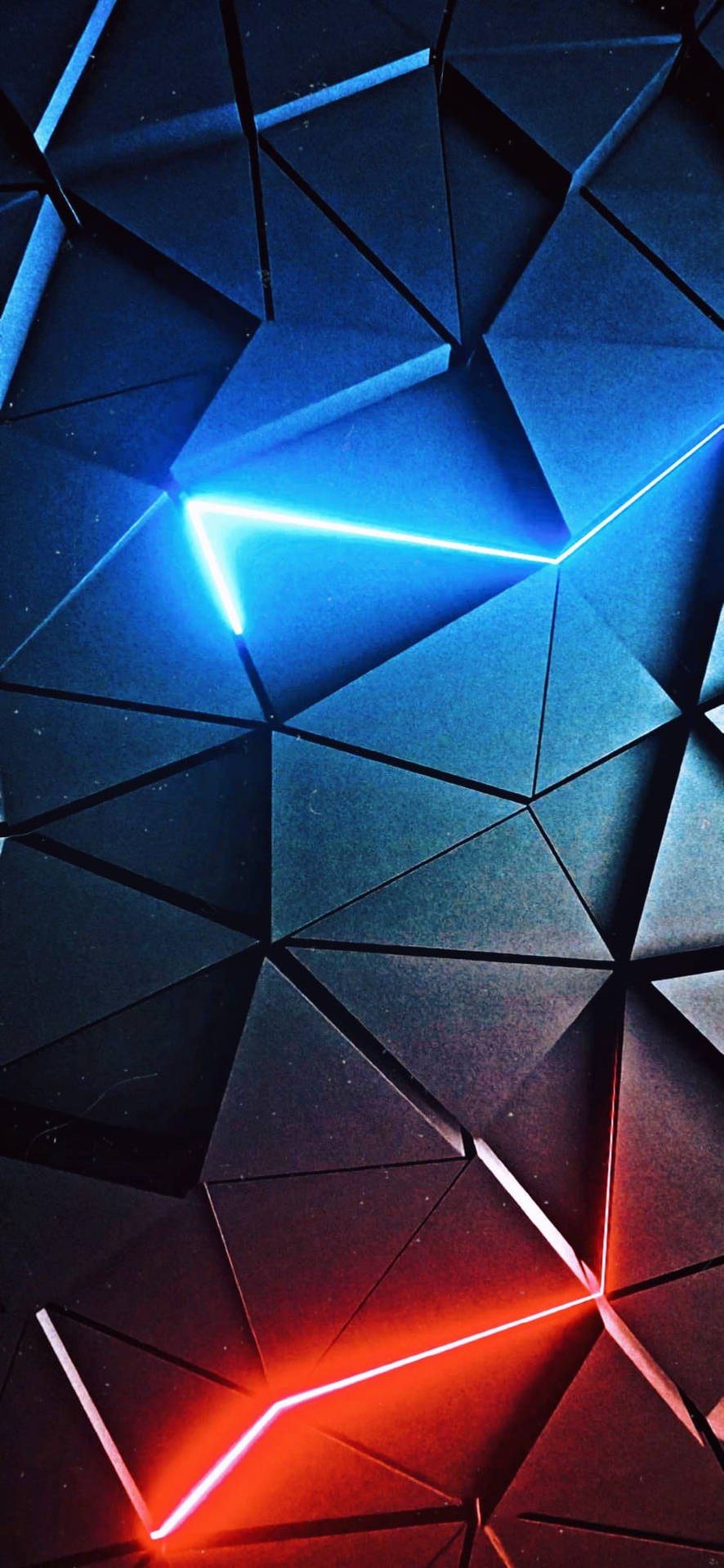 Triangular Abstract Neon Aesthetic Iphone Wallpaper