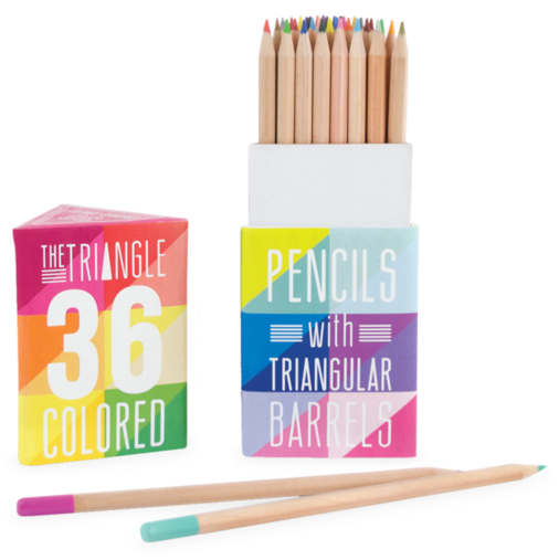 Triangular Colored Pencils Packaging PNG