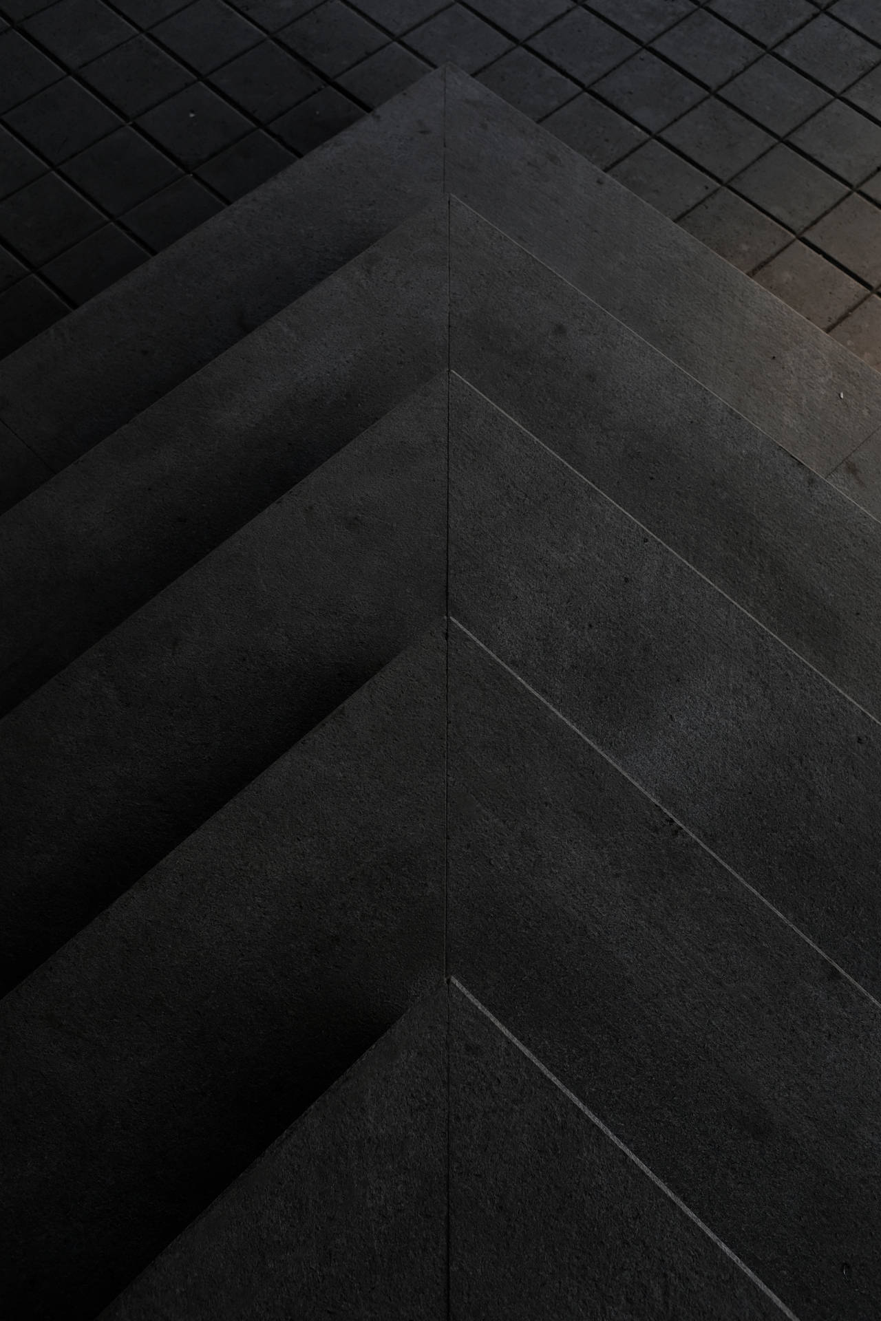 Triangular Concrete Black Abstract Wallpaper
