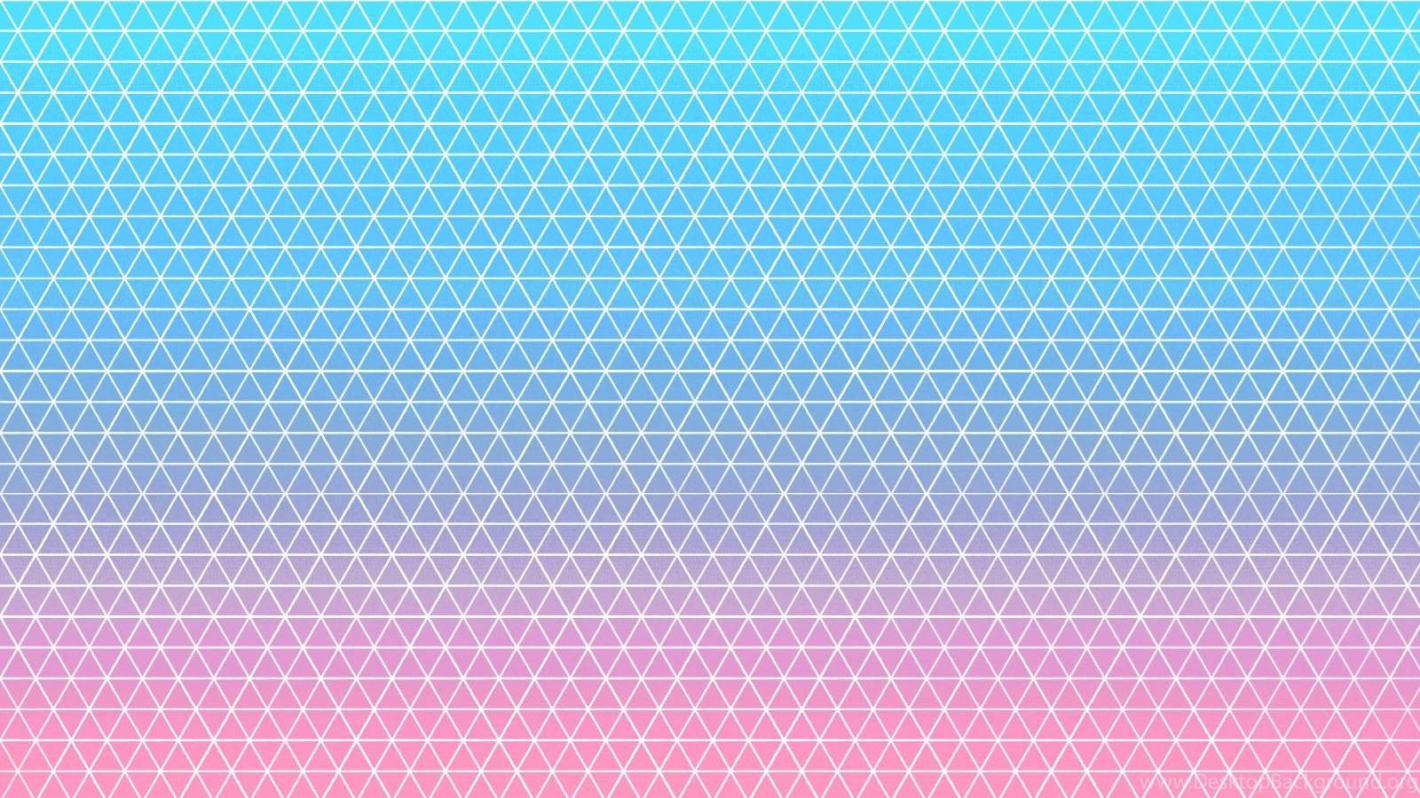 Triangular Grid Aesthetic Teal Pink Gradient Wallpaper