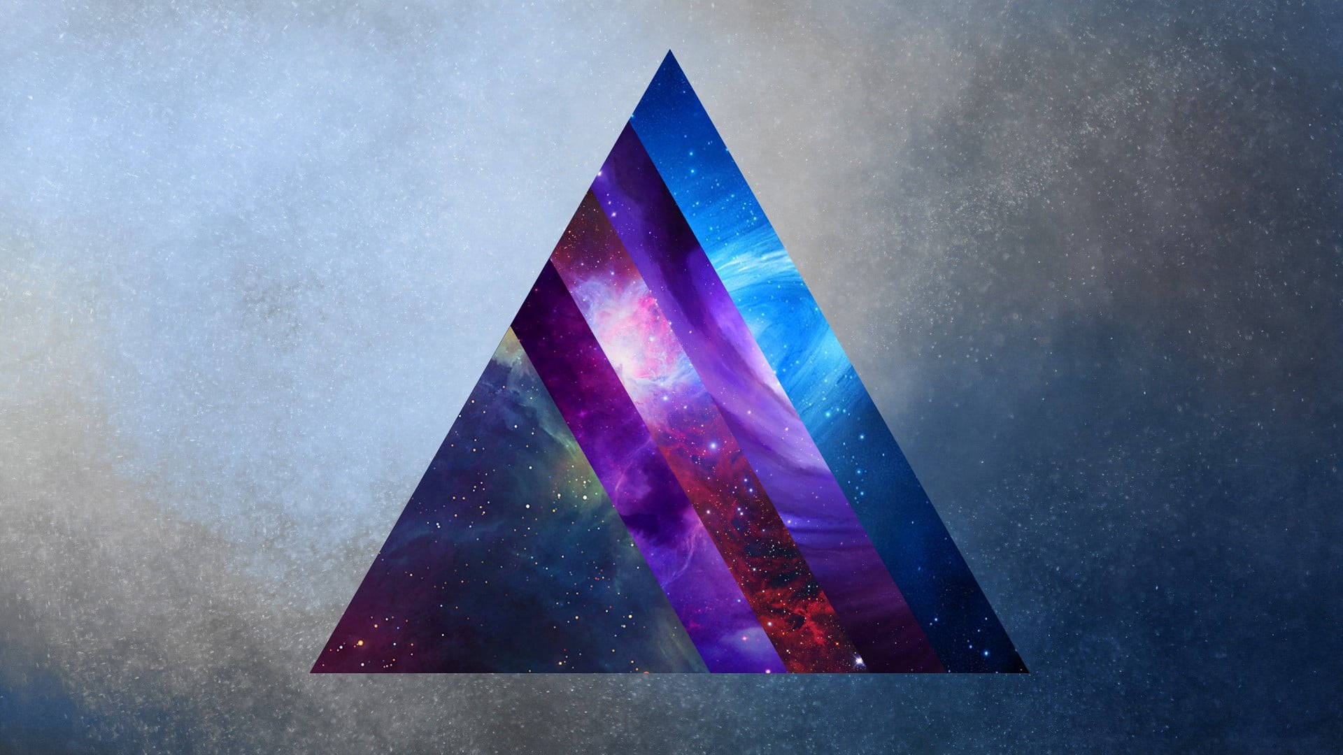 Triangular blue galaxy wallpaper, space, triangle, galaxy, backgound HD  wallpaper