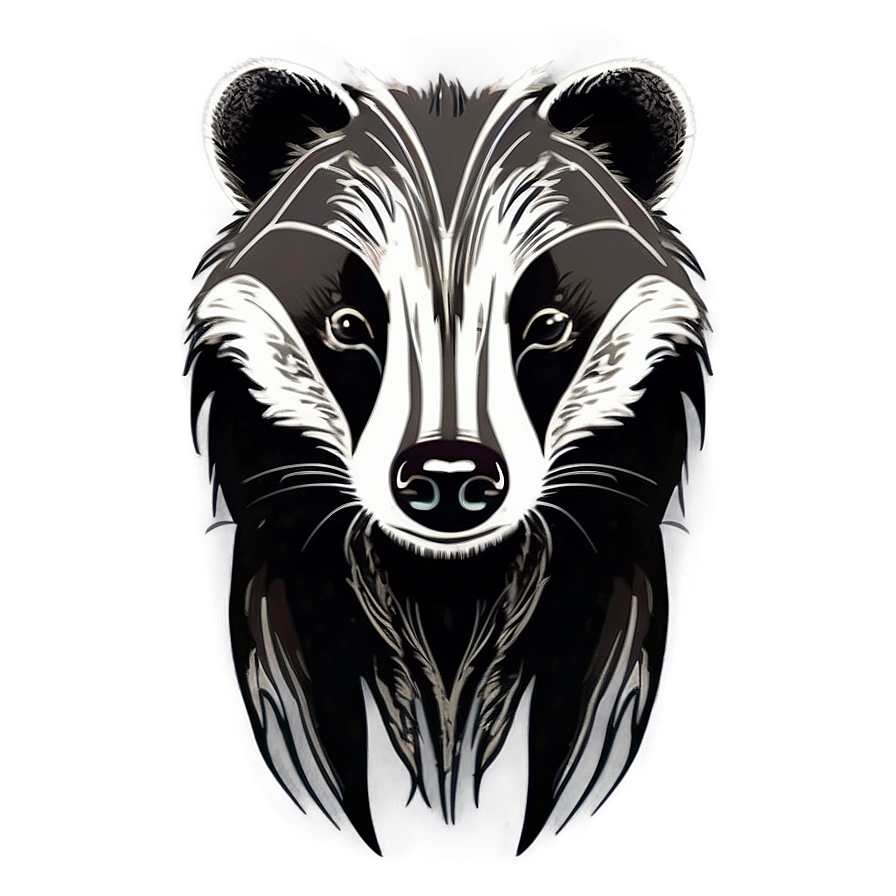 Tribal Badger Tattoo Design Png 11 PNG