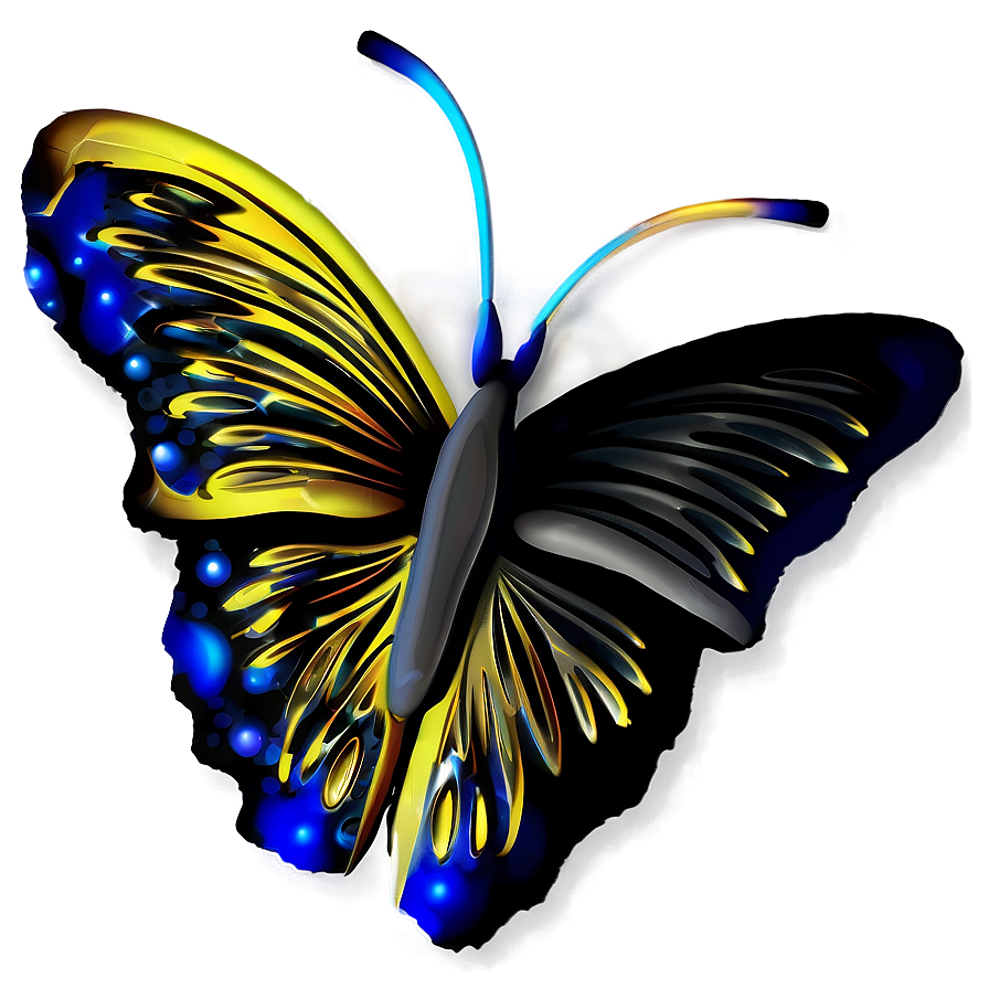 Tribal Black Butterfly Png Lmi PNG