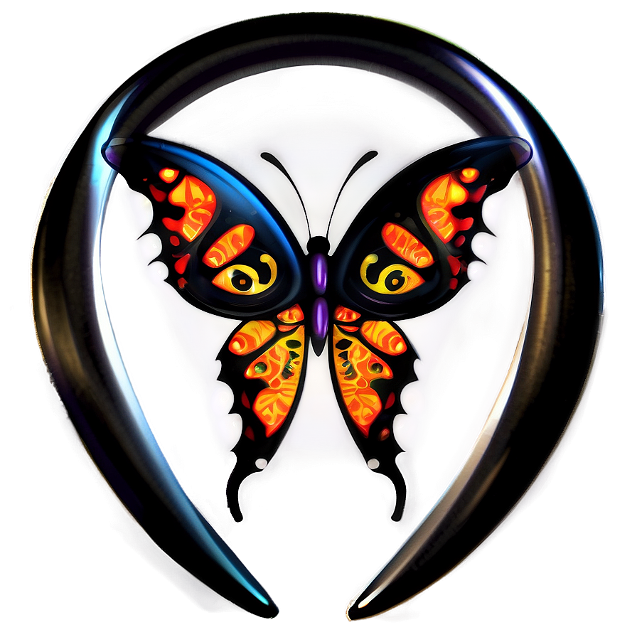 Tribal Black Butterfly Png Sbk PNG