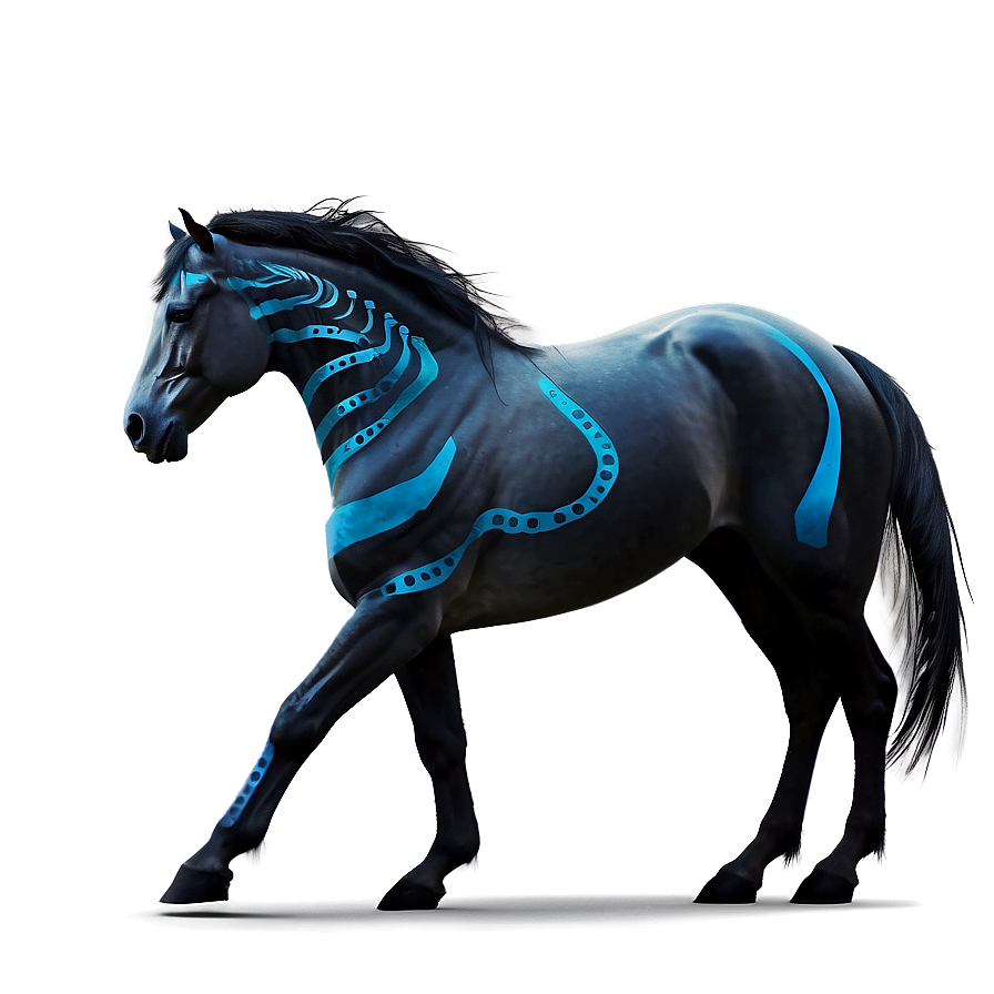 Tribal Black Horse Tattoo Png 99 PNG