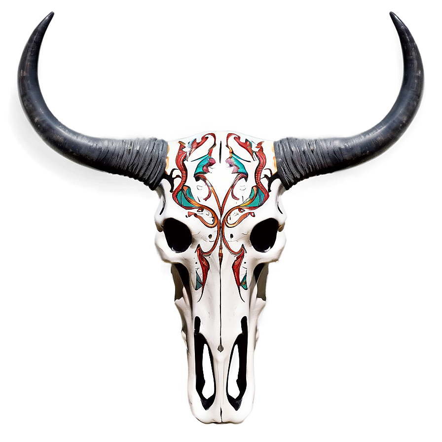 Download Tribal Bull Skull Design Png Pur20 | Wallpapers.com