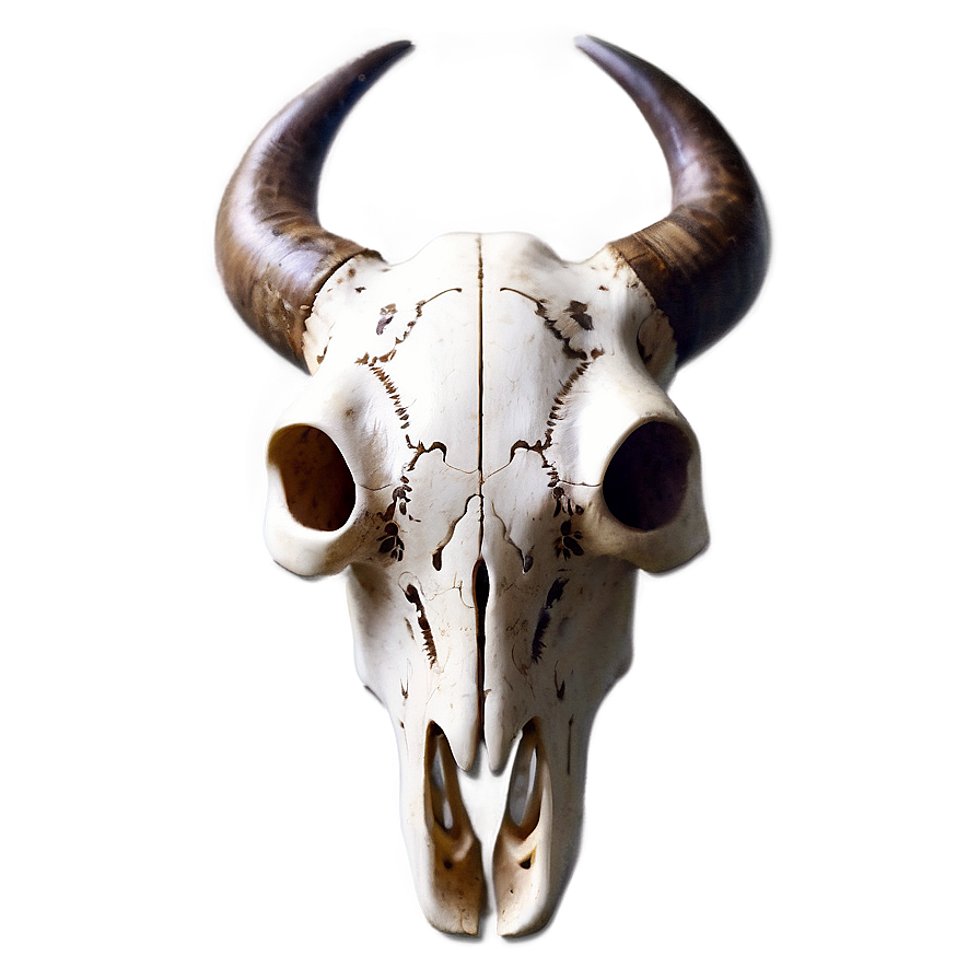 Tribal Cow Skull Art Png 06132024 PNG