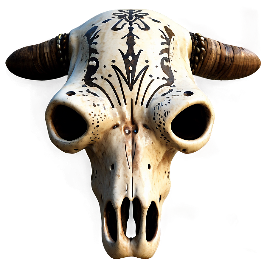 Tribal Cow Skull Art Png 31 PNG