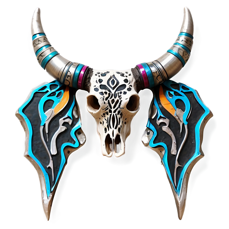 Tribal Cow Skull Art Png 68 PNG