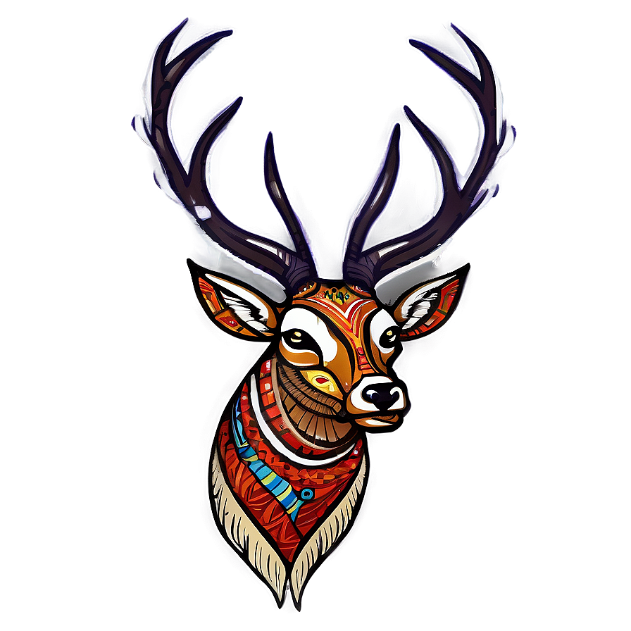 Tribal Deer Head Tattoo Png 49 PNG