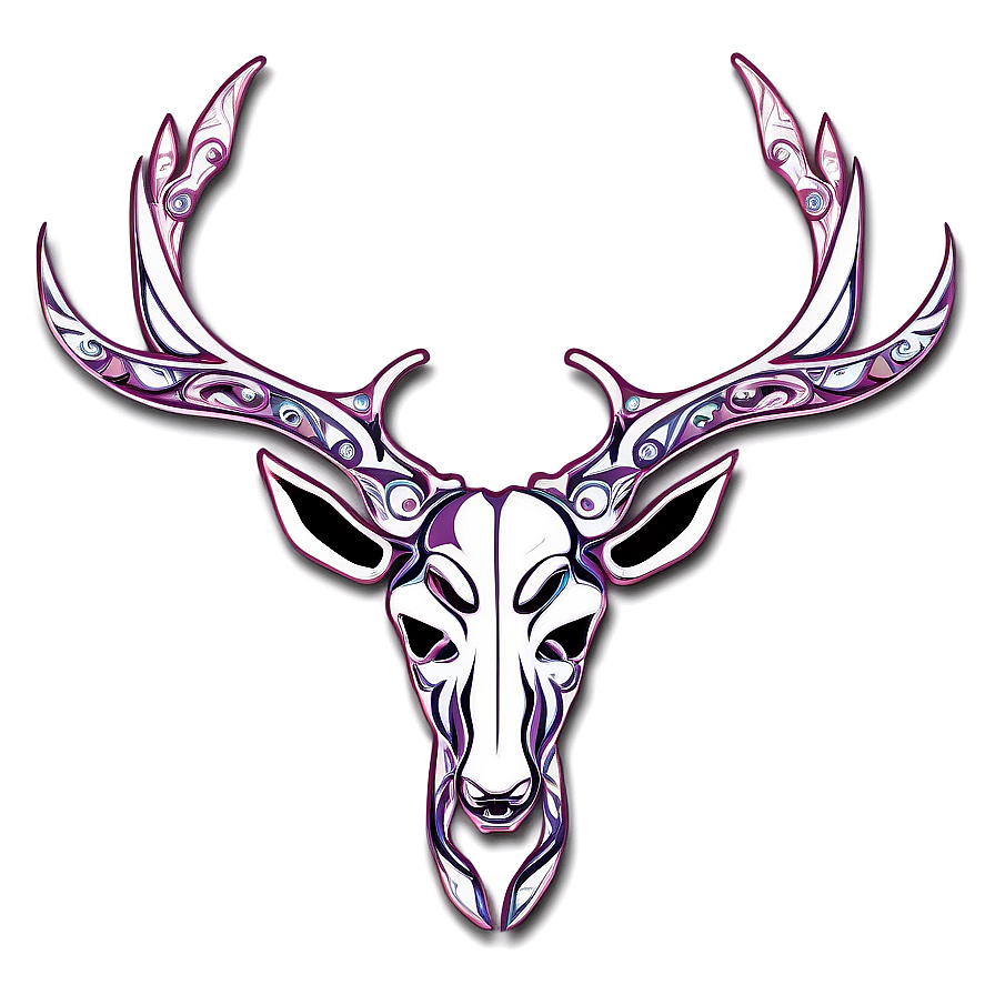 Tribal Deer Head Tattoo Png 9 PNG