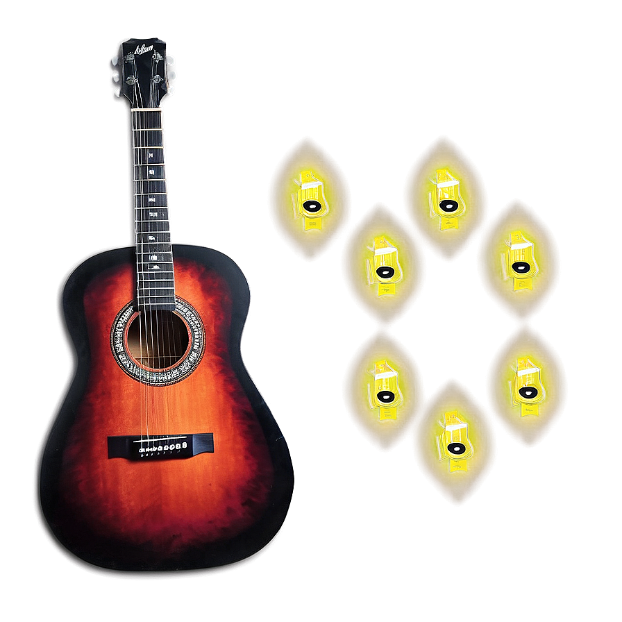 Download Tribal Design Acoustic Guitar Png 28 | Wallpapers.com